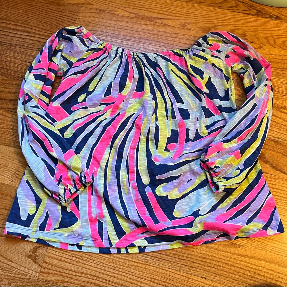 Lilly Pulitzer Emma off the shoulder top size small